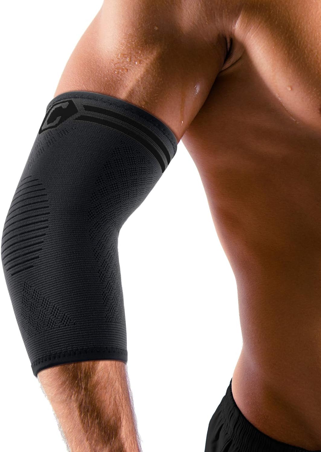 CAMBIVO 2 Pack Elbow Brace Compression Sleeve, Tennis & Golfer's Elbow
